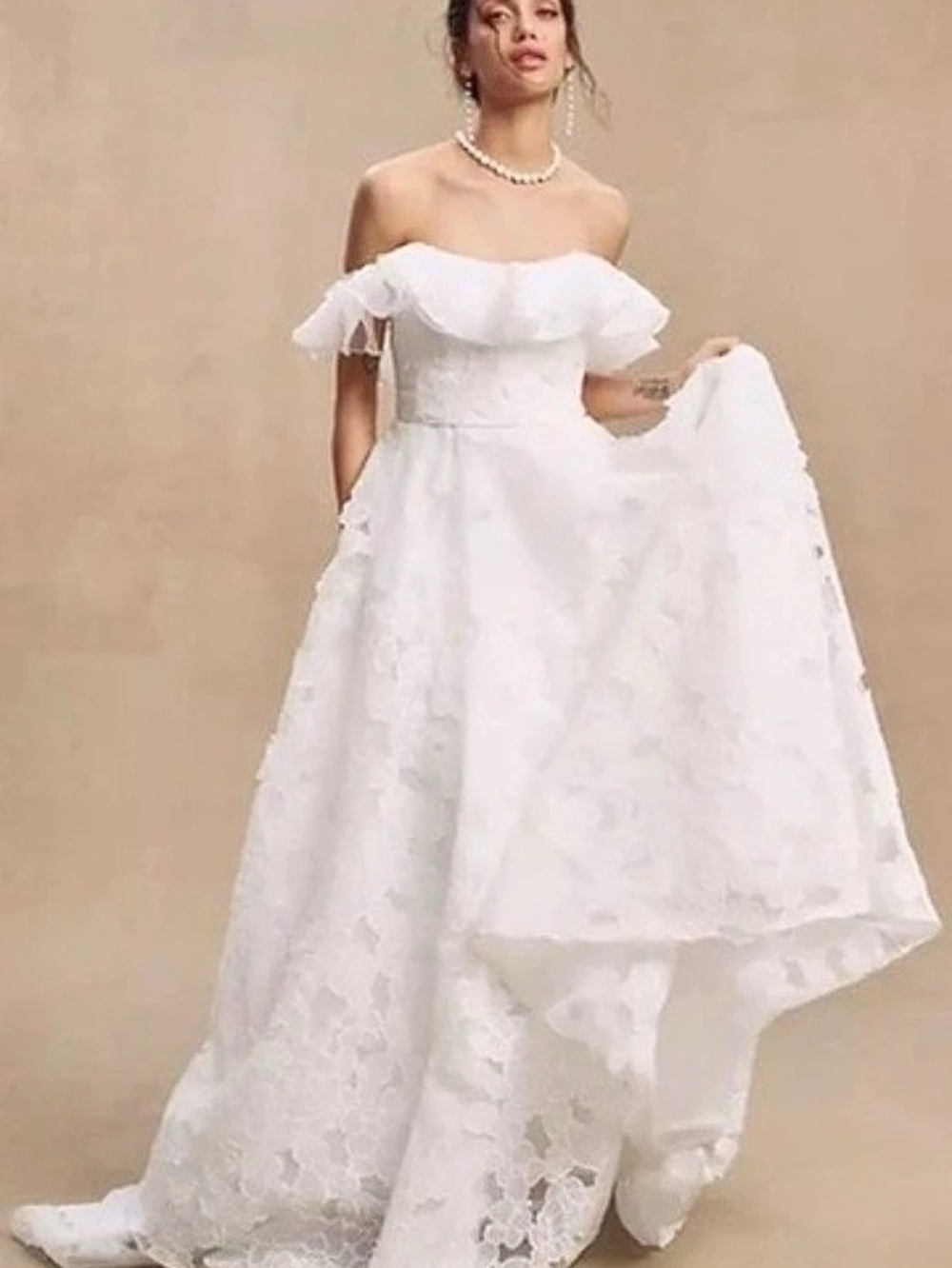 JENNY YOO PRISCILLA OFF-THE-SHOULDER CONVERTIBLE WEDDING GOWN